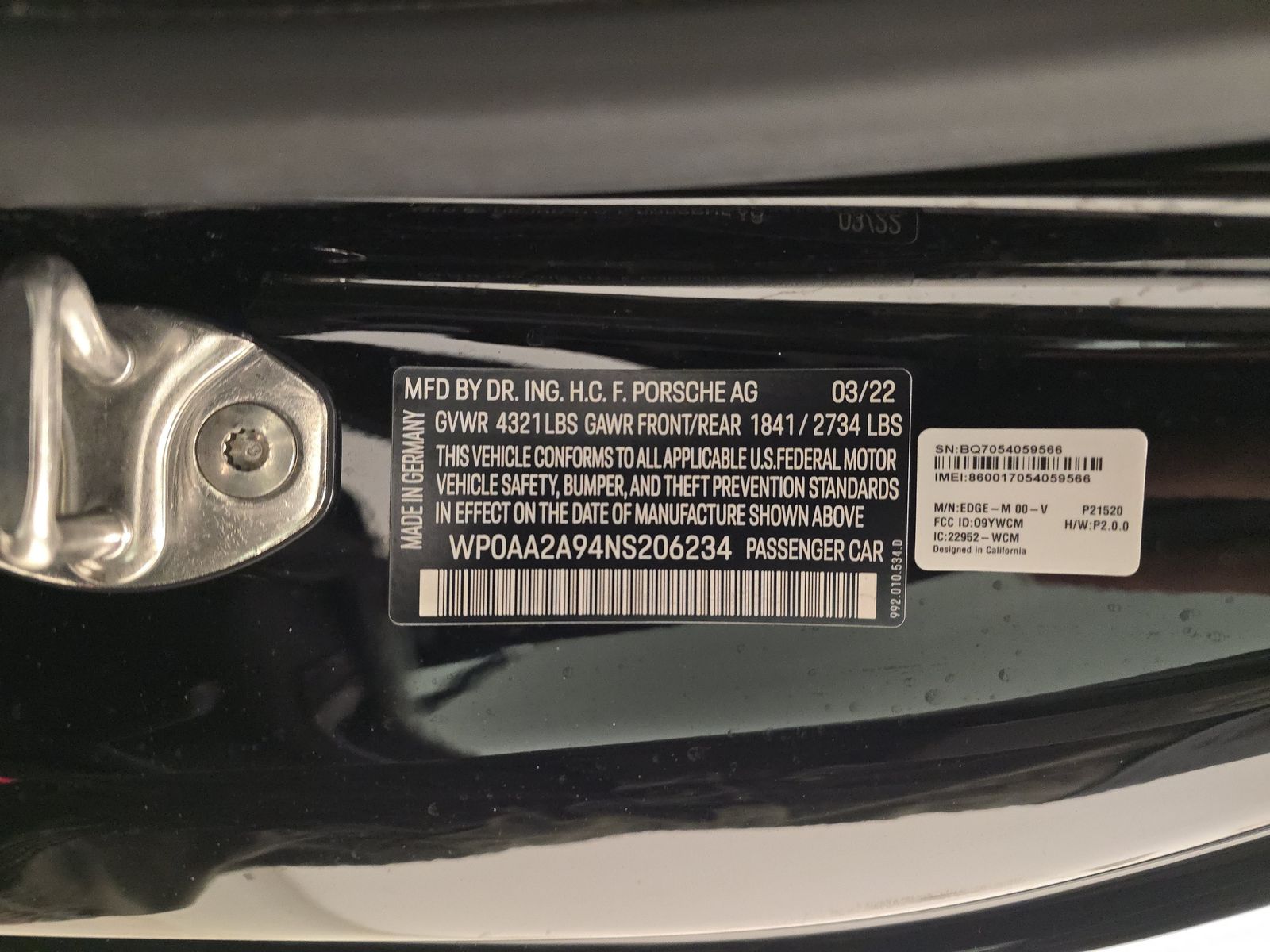 2022 Porsche 911 Carrera RWD