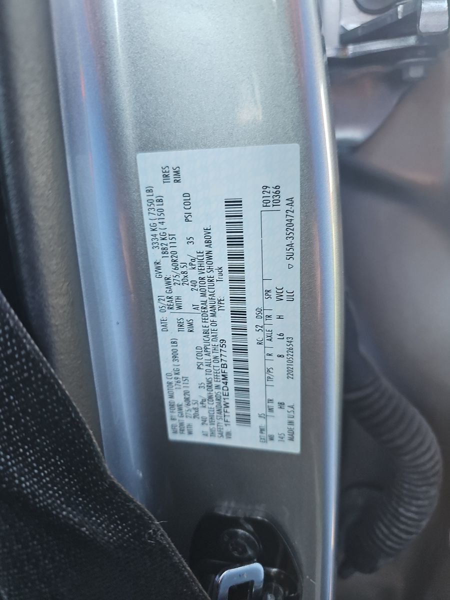 2021 Ford F-150 Hybrid Lariat AWD