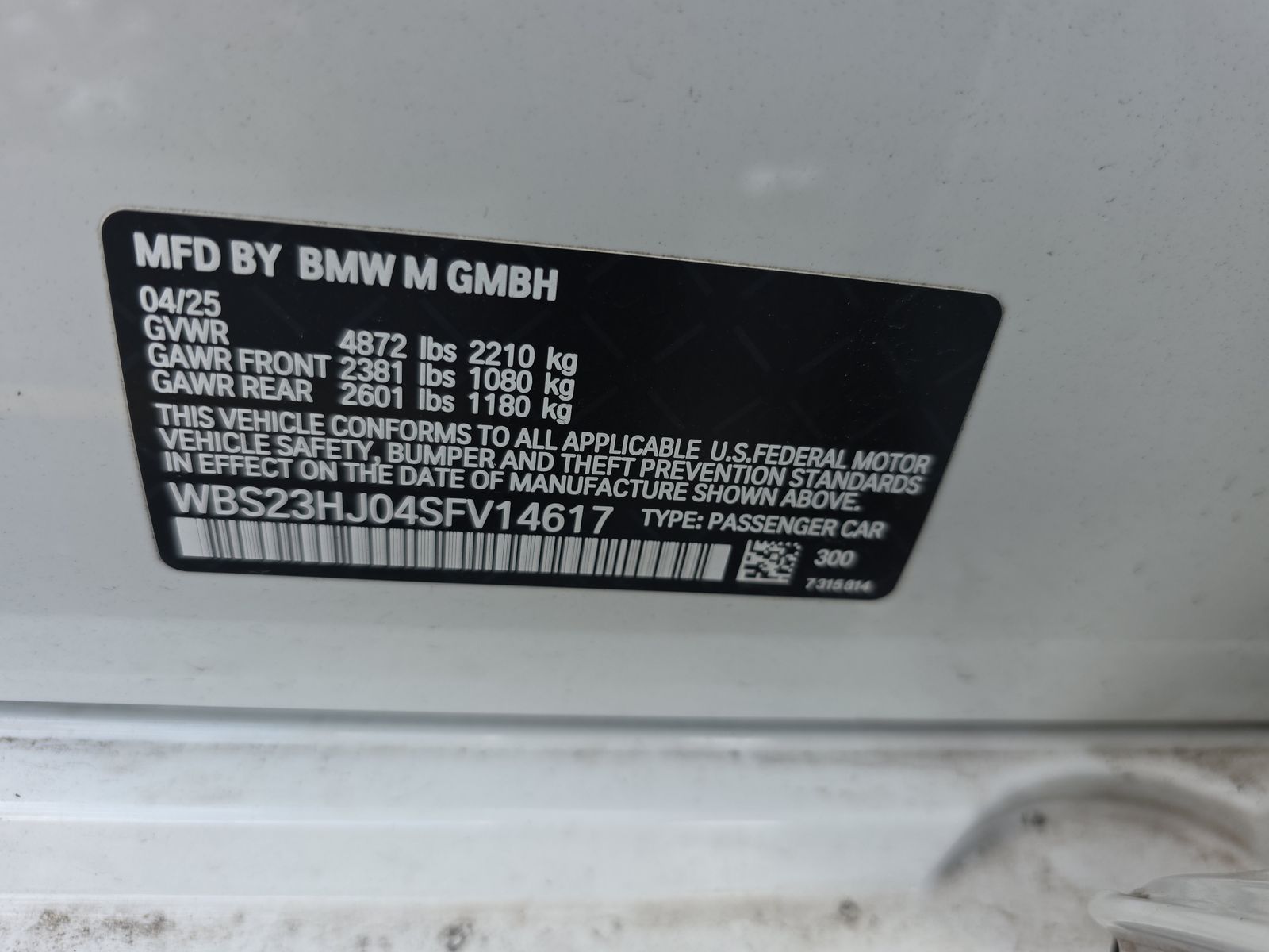 2025 BMW M3 Competition RWD