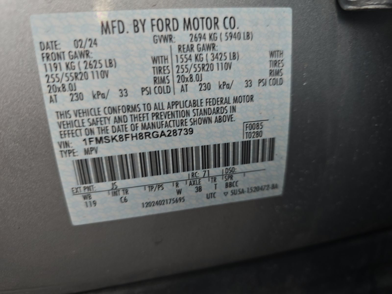 2024 Ford Explorer Limited AWD