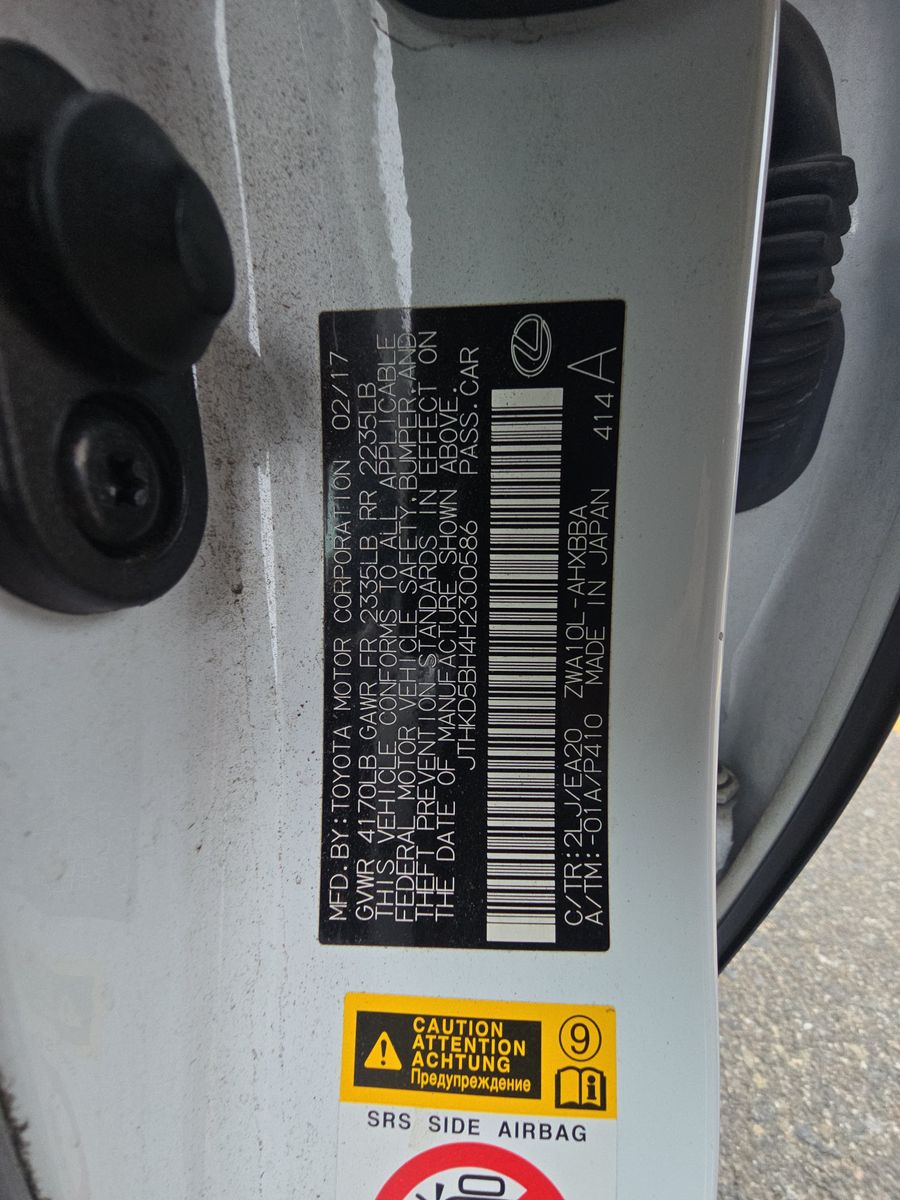 2017 Lexus CT CT 200h F SPORT FWD