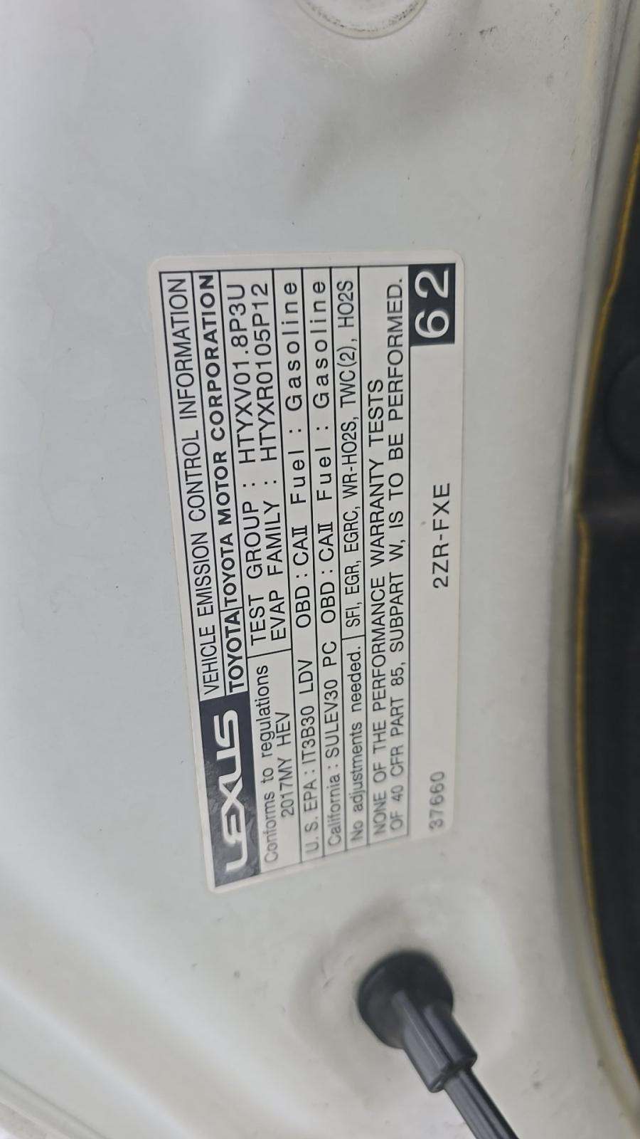 2017 Lexus CT CT 200h F SPORT FWD