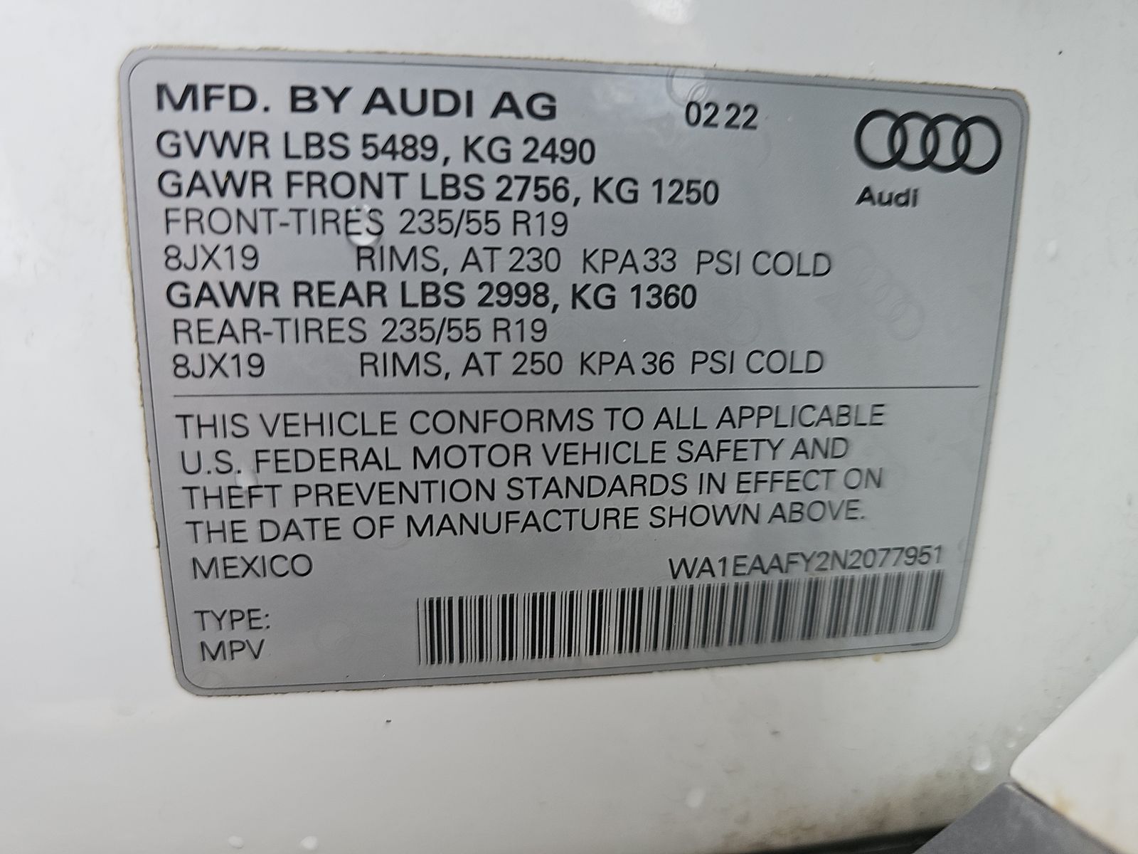 2022 Audi Q5 S line Premium Plus AWD
