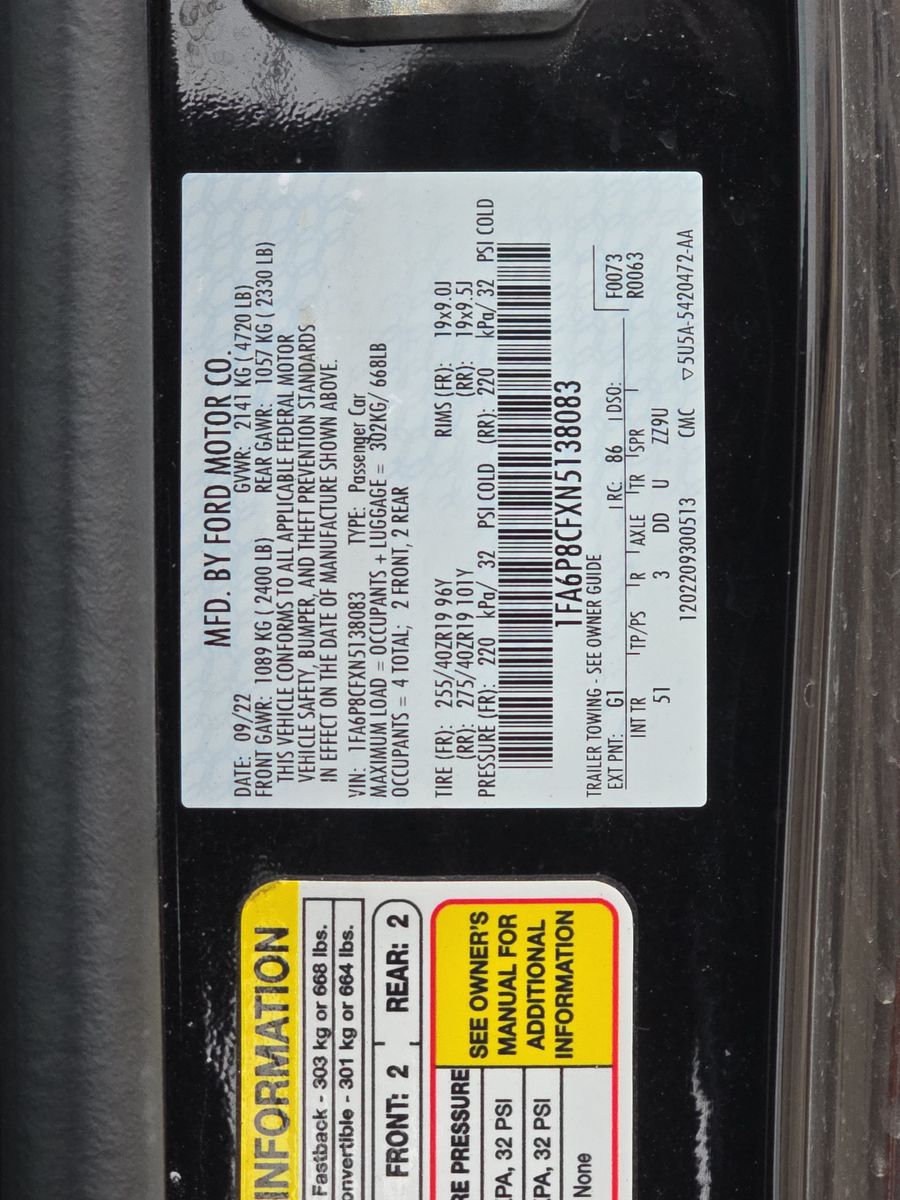 2022 Ford Mustang GT Premium RWD