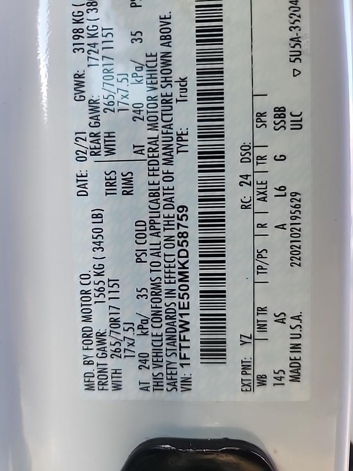 2021 Ford F-150 XL AWD