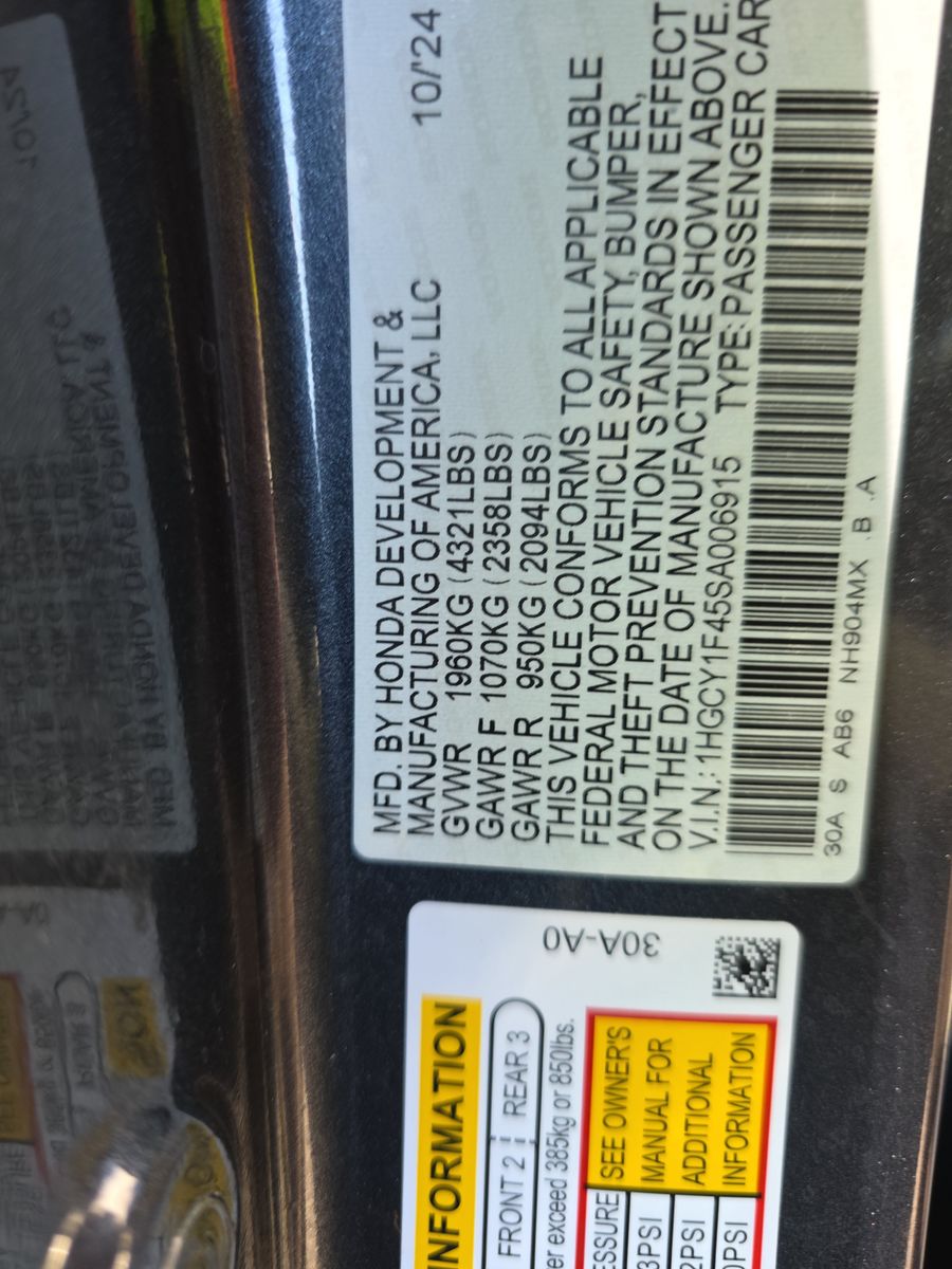 2025 Honda Accord SE FWD