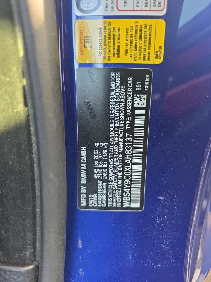 2020 BMW M4 Base RWD