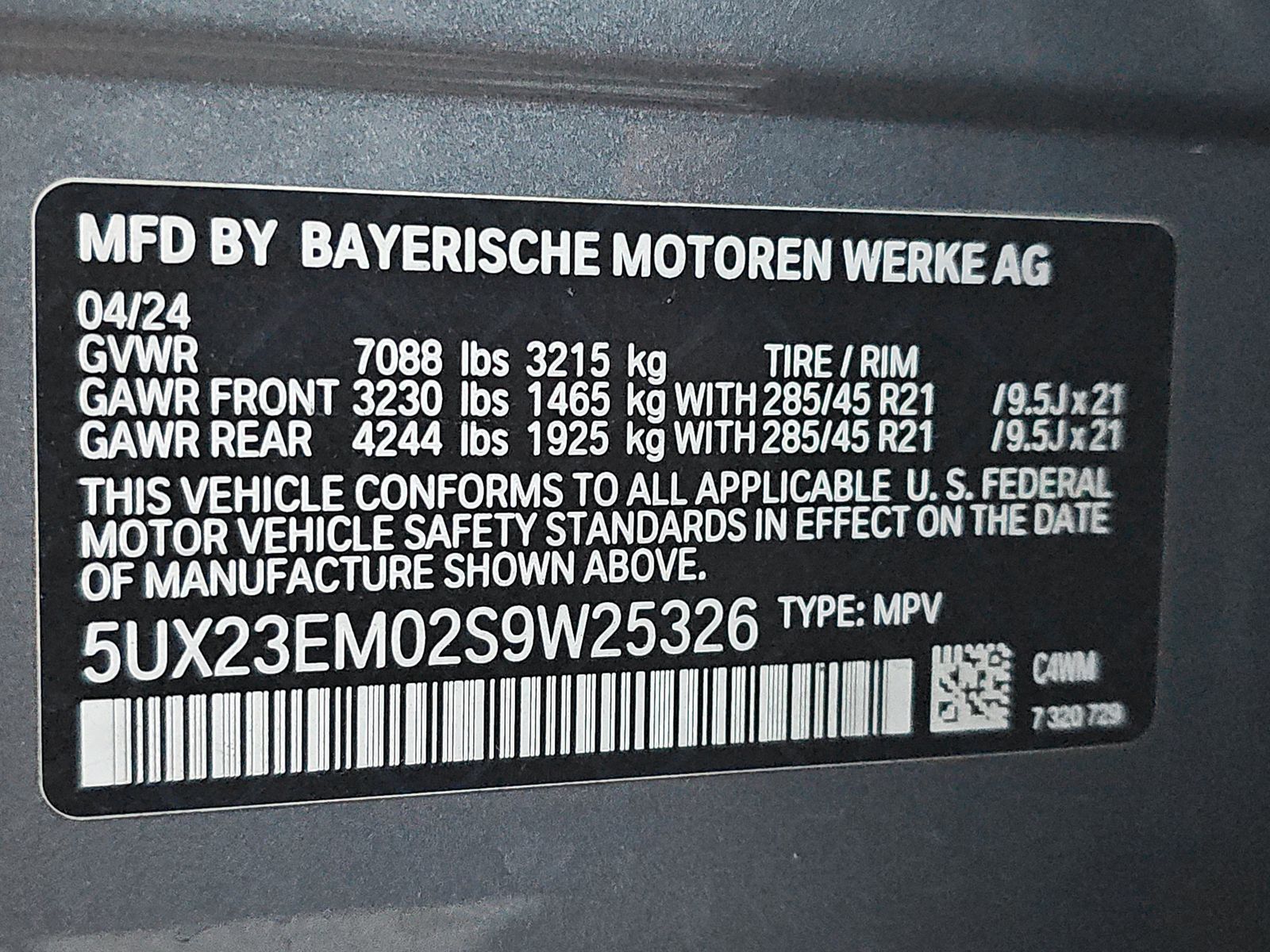 2025 BMW X7 xDrive40i AWD