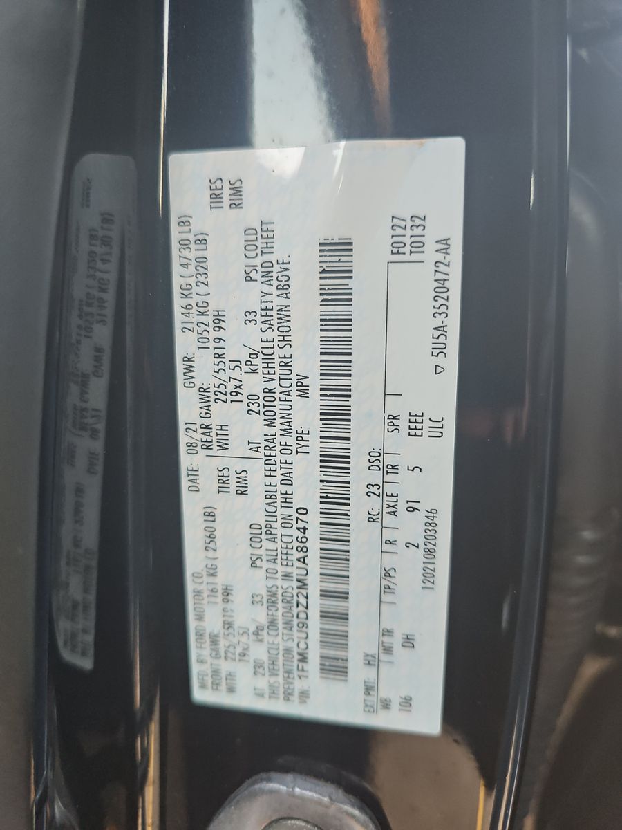 2021 Ford Escape Hybrid Titanium AWD