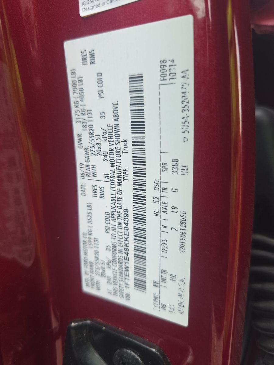 2019 Ford F-150 Lariat AWD