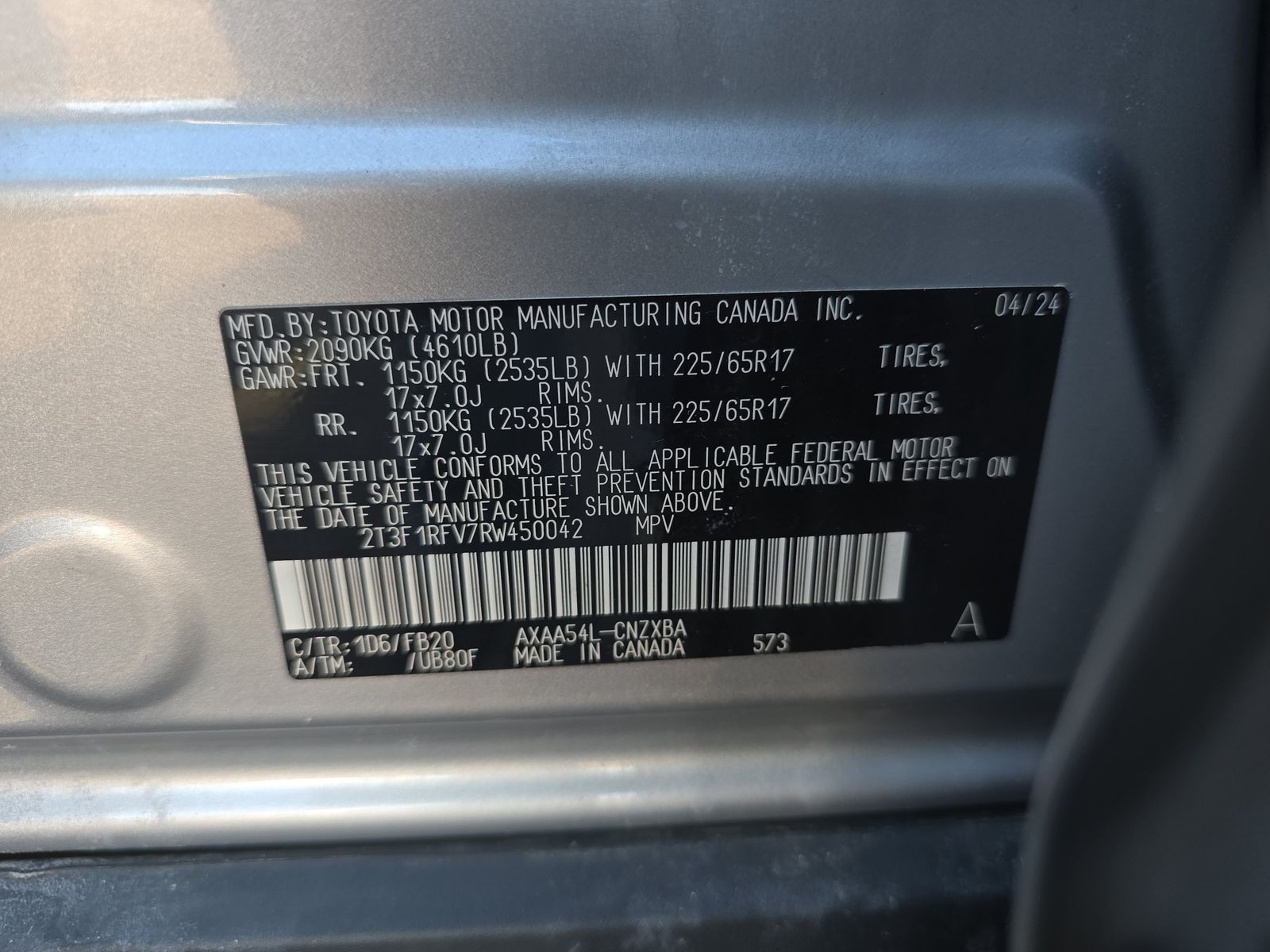 2024 Toyota RAV4 LE AWD