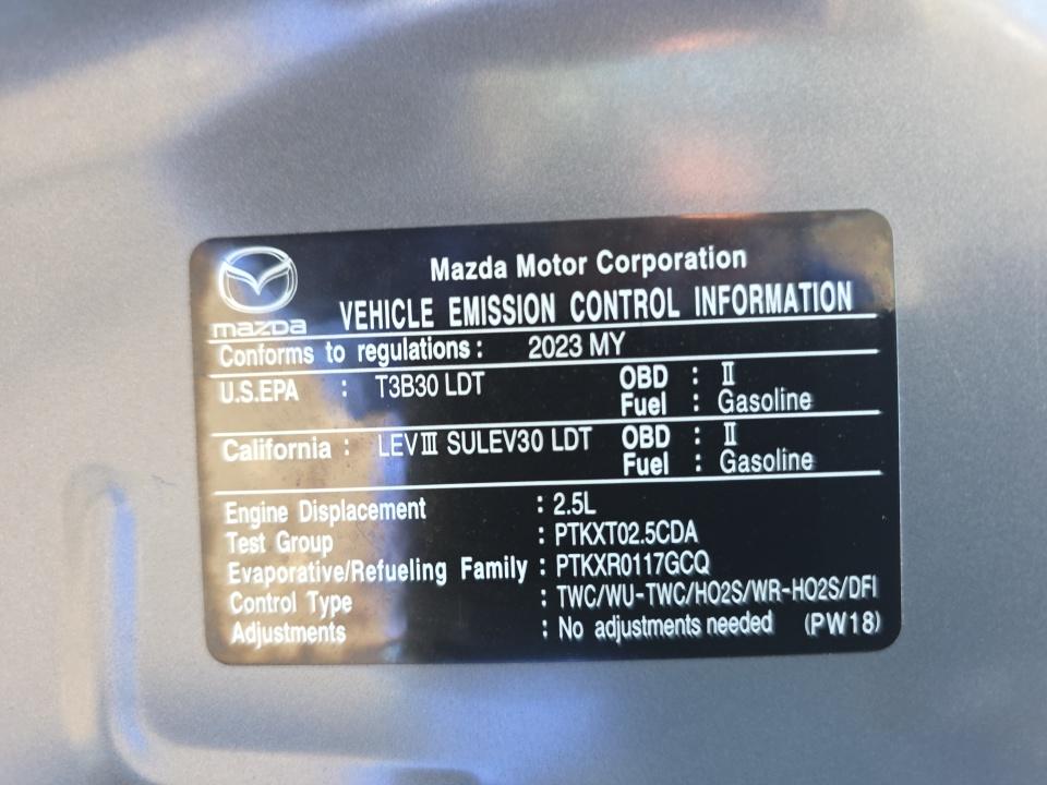 2023 MAZDA CX-5 2.5 S Carbon Edition AWD