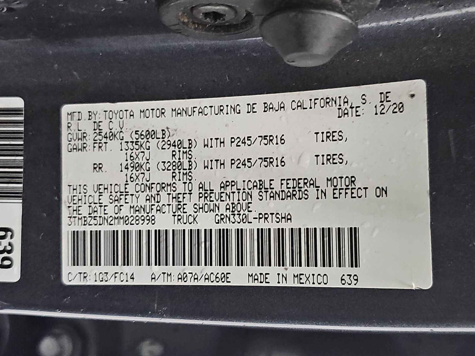 2021 Toyota Tacoma SR5 RWD