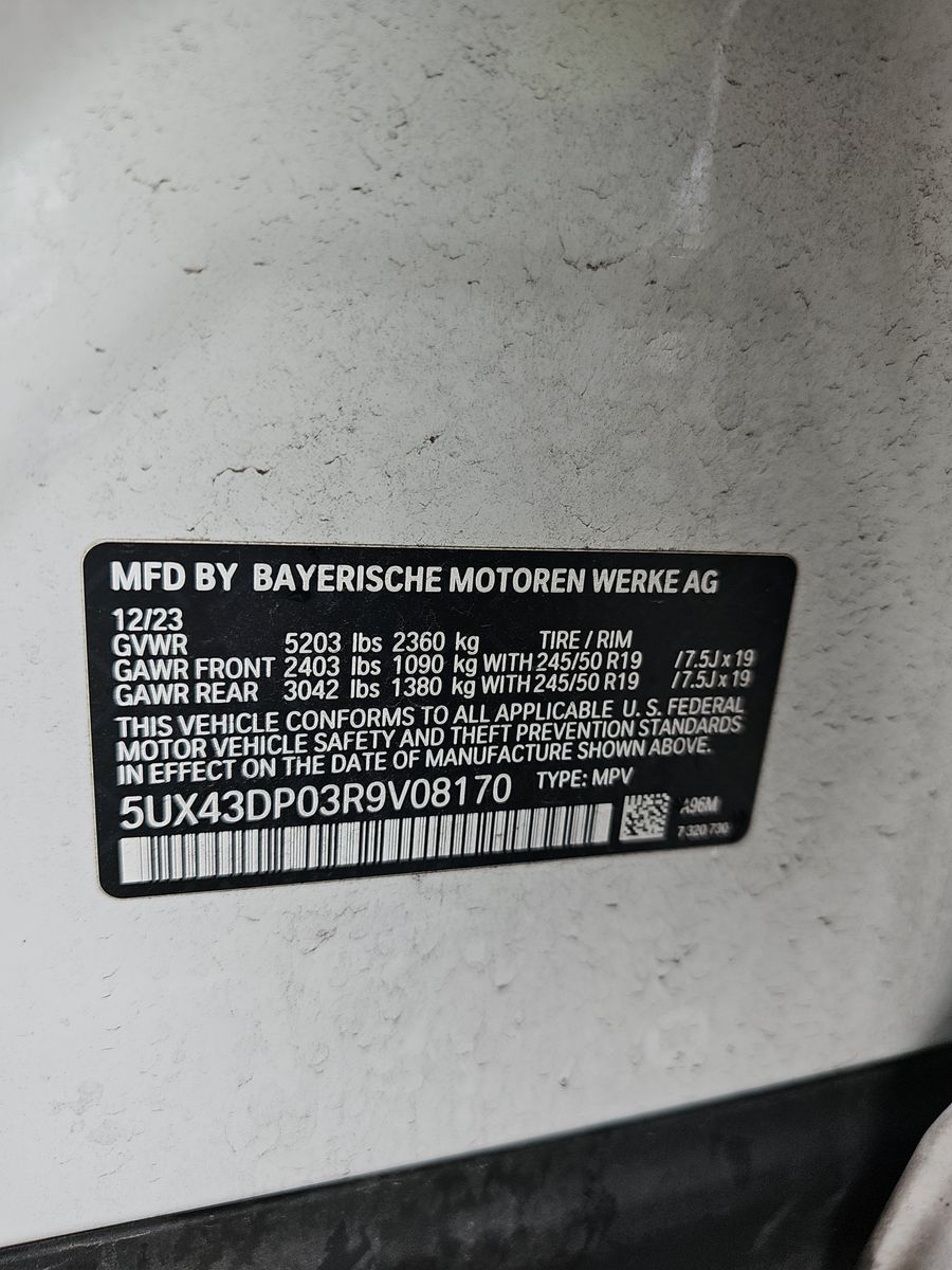 2024 BMW X3 sDrive30i RWD