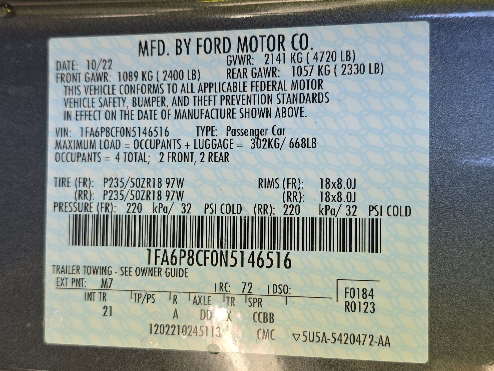 2022 Ford Mustang GT RWD