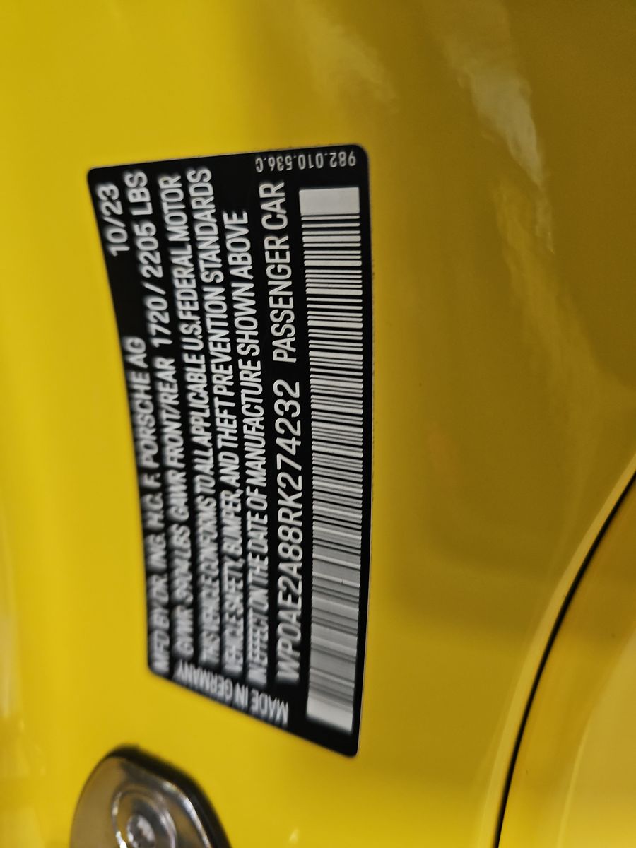 2024 Porsche 718 Cayman GT4 RS RWD