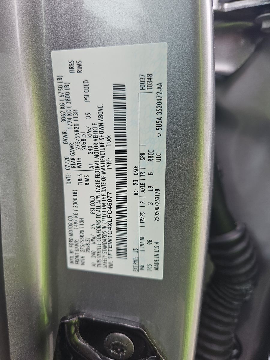 2020 Ford F-150 Platinum RWD