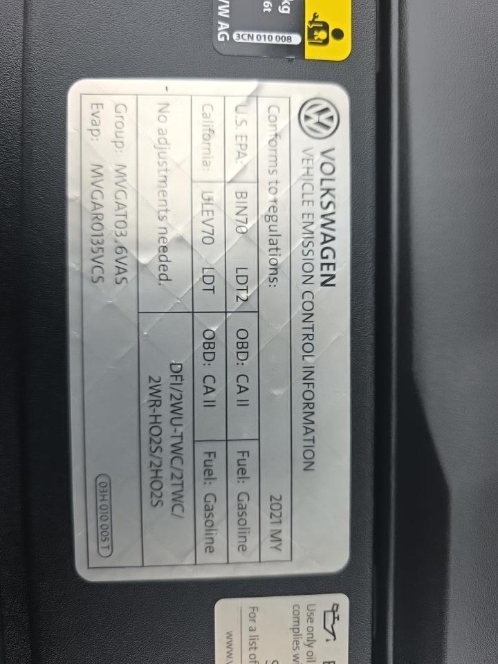 2021 Volkswagen Atlas 3.6L SEL FWD