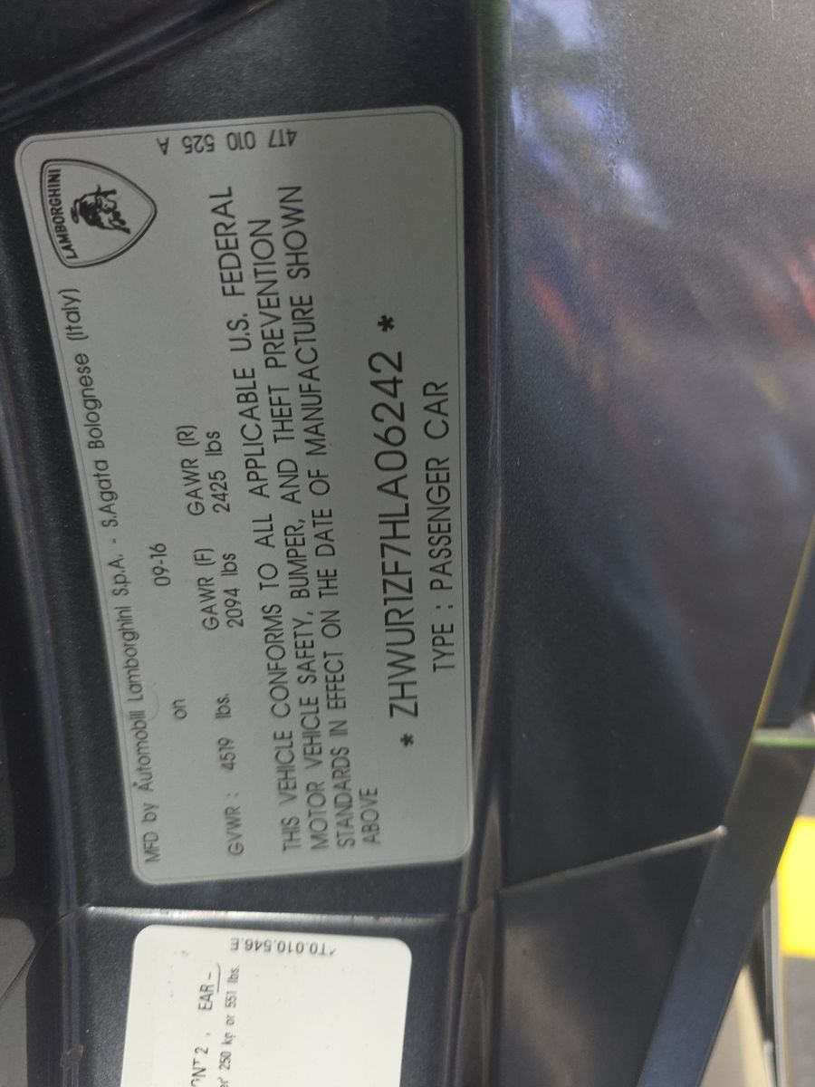 2017 Lamborghini Huracan LP 610-4 AWD