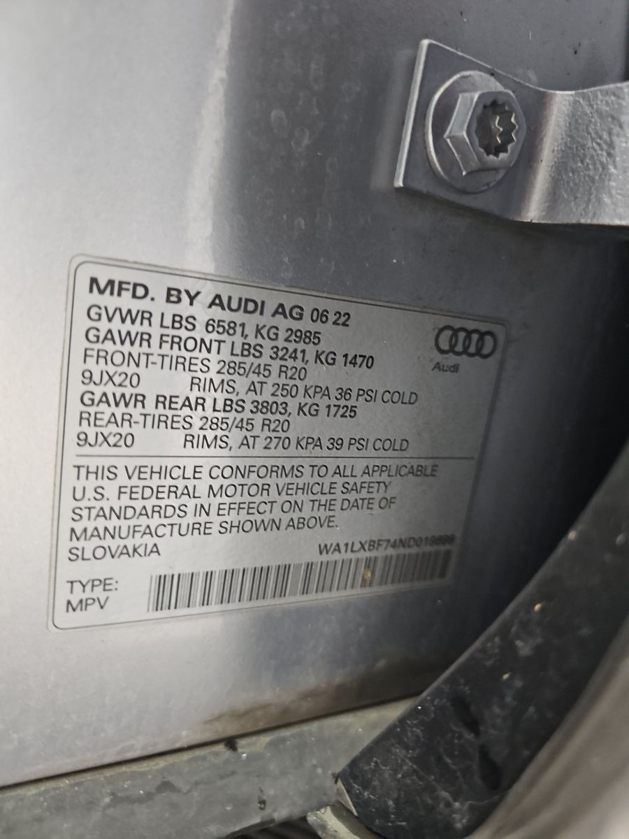 2022 Audi Q7 Premium Plus AWD
