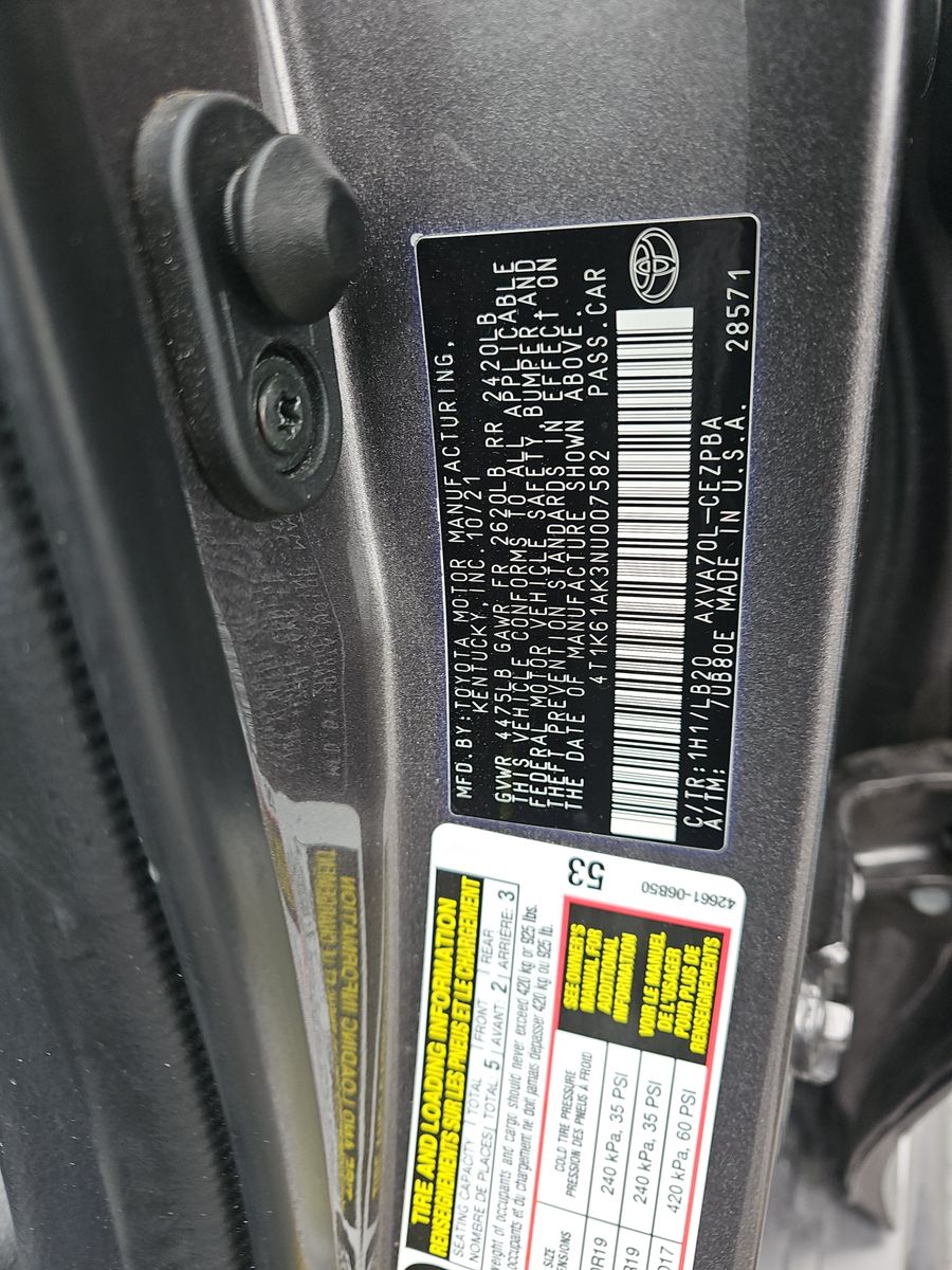 2022 Toyota Camry XSE FWD