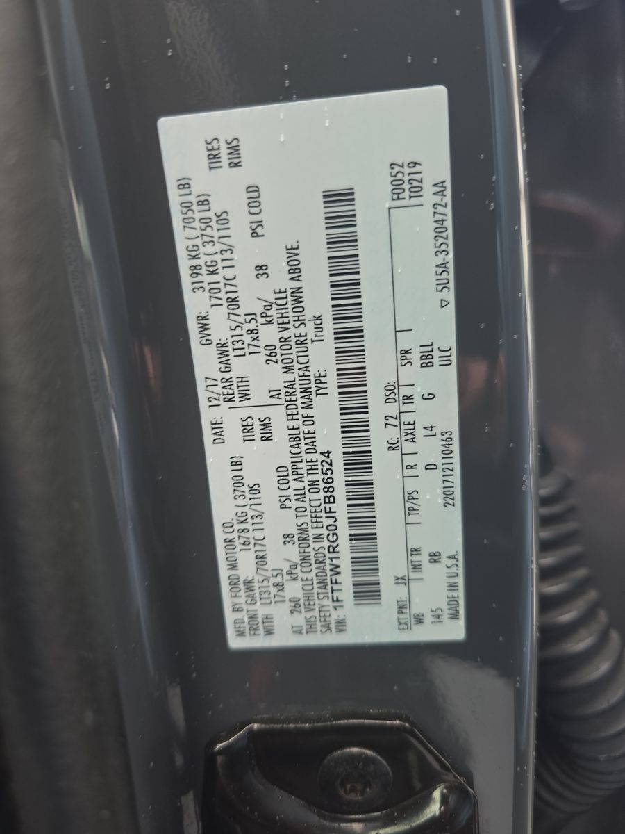 2018 Ford F-150 Raptor AWD