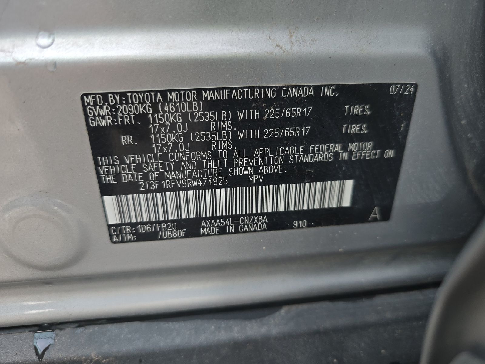 2024 Toyota RAV4 LE AWD