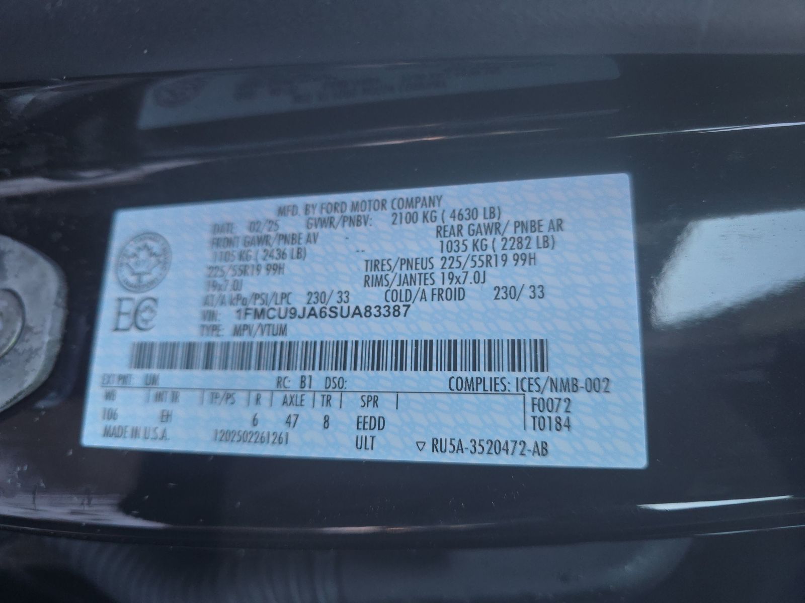 2025 Ford Escape Platinum AWD