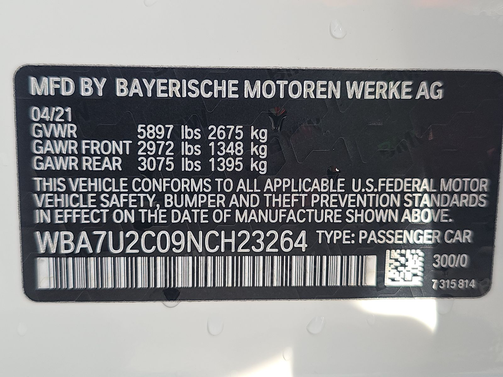 2022 BMW 7 Series 750i xDrive AWD