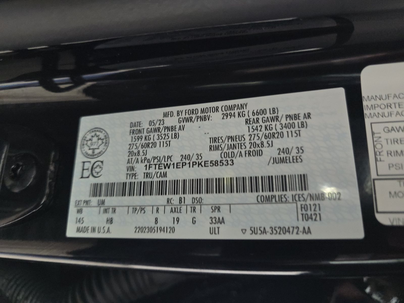 2023 Ford F-150 Lariat AWD