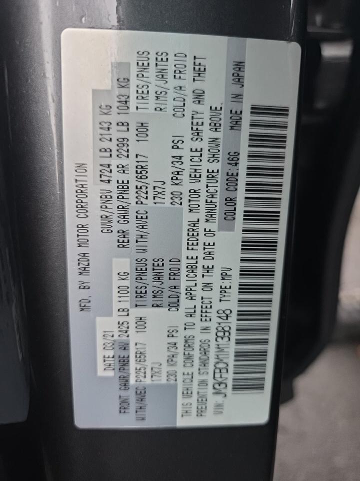 2021 MAZDA CX-5 Touring AWD