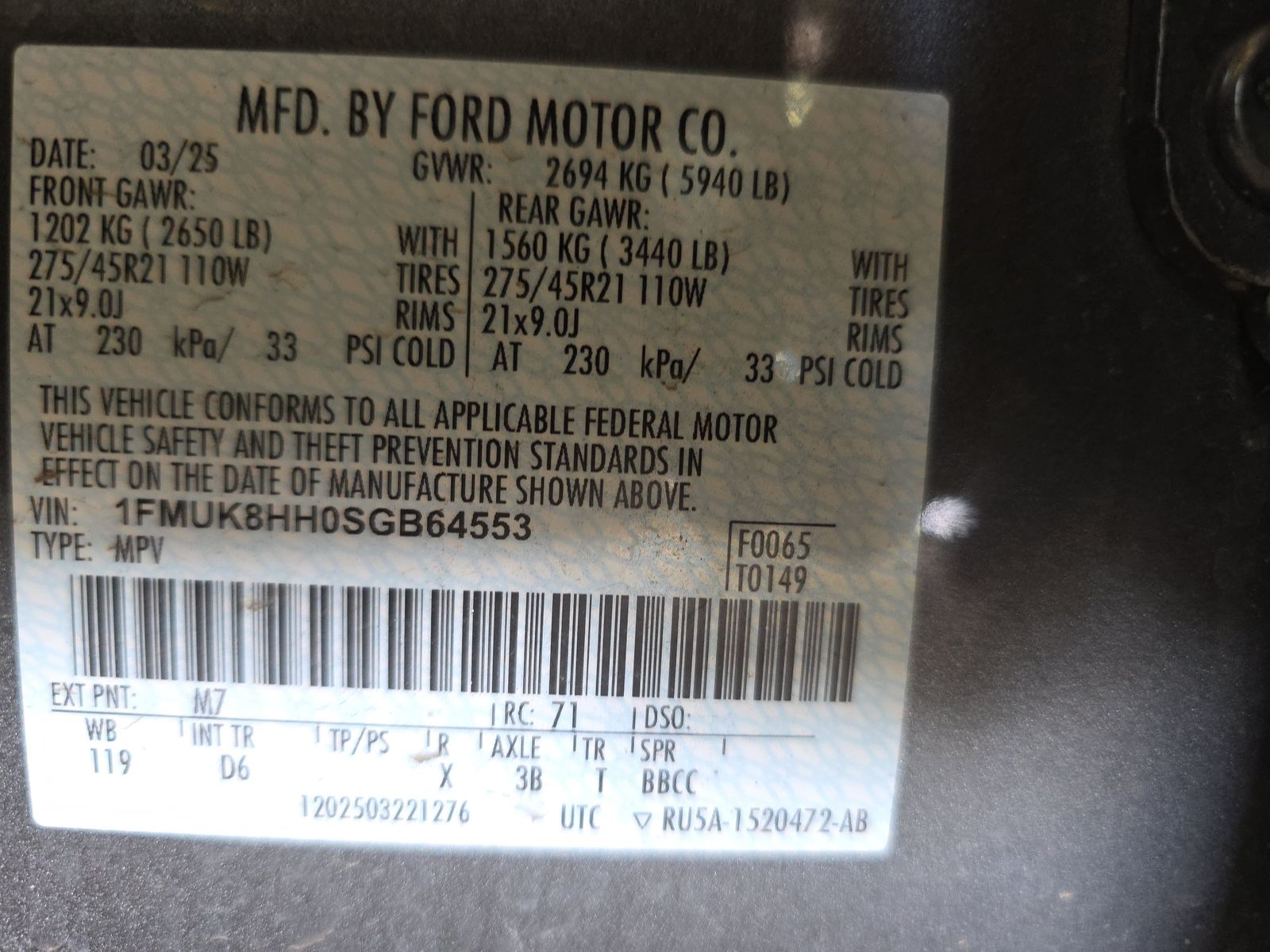 2025 Ford Explorer Platinum AWD