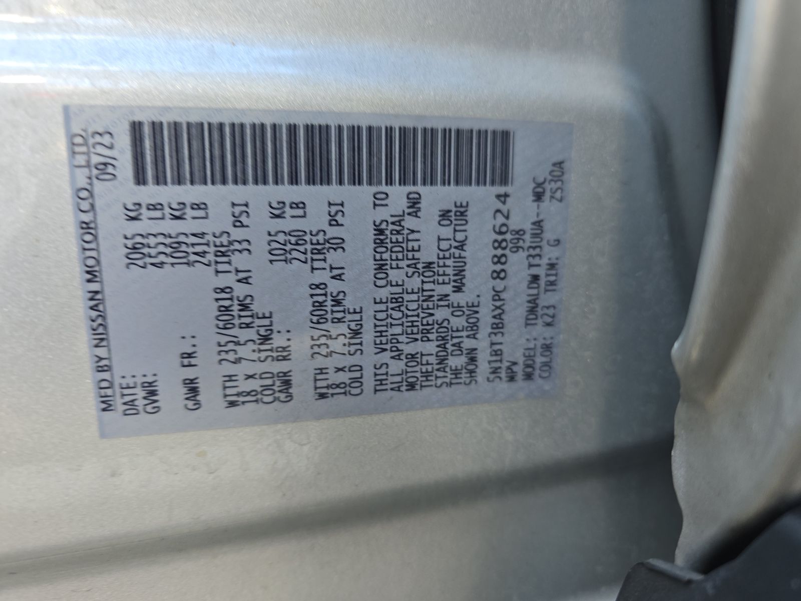 2023 Nissan Rogue SV FWD