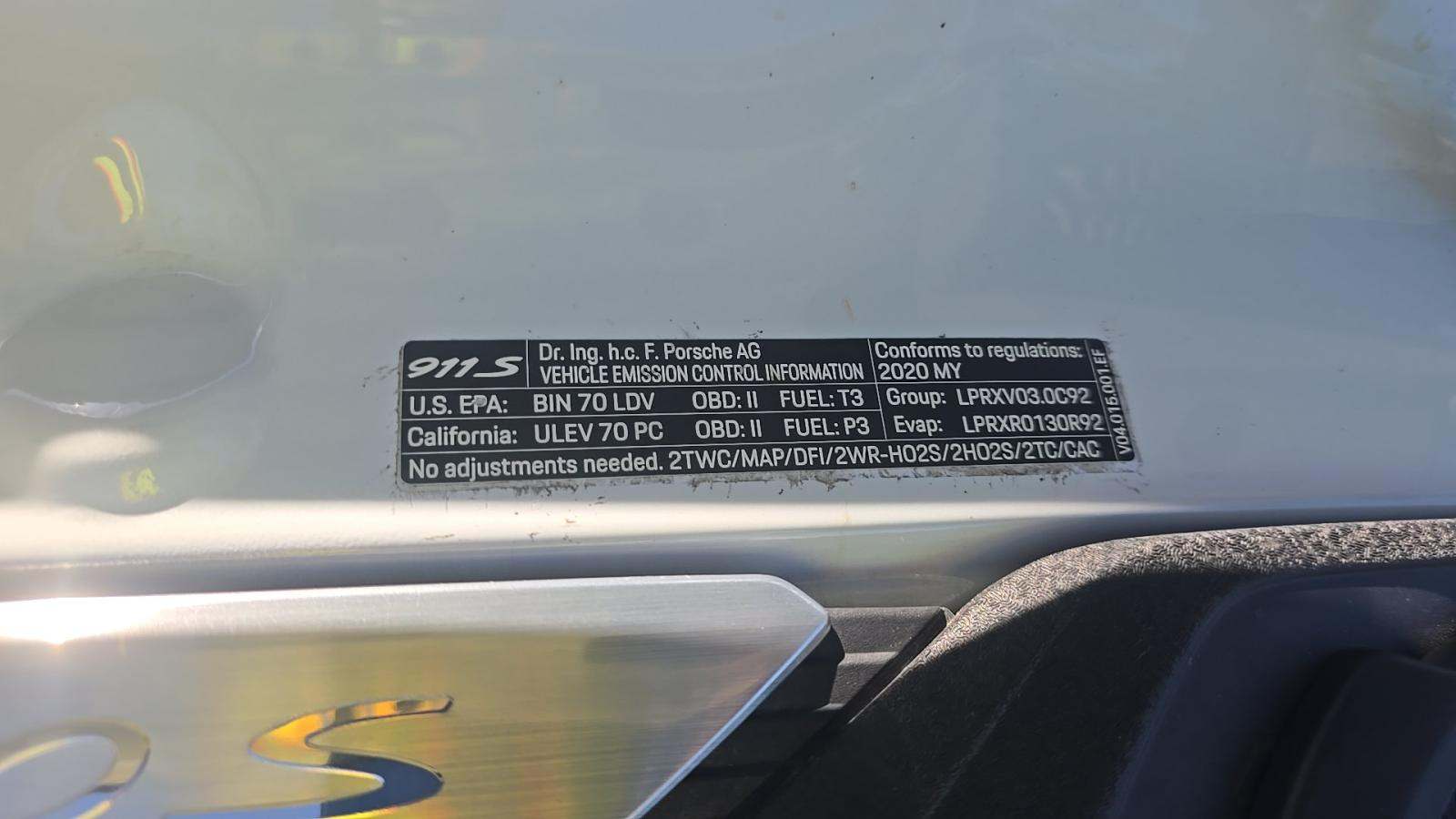 2020 Porsche 911 Carrera S RWD