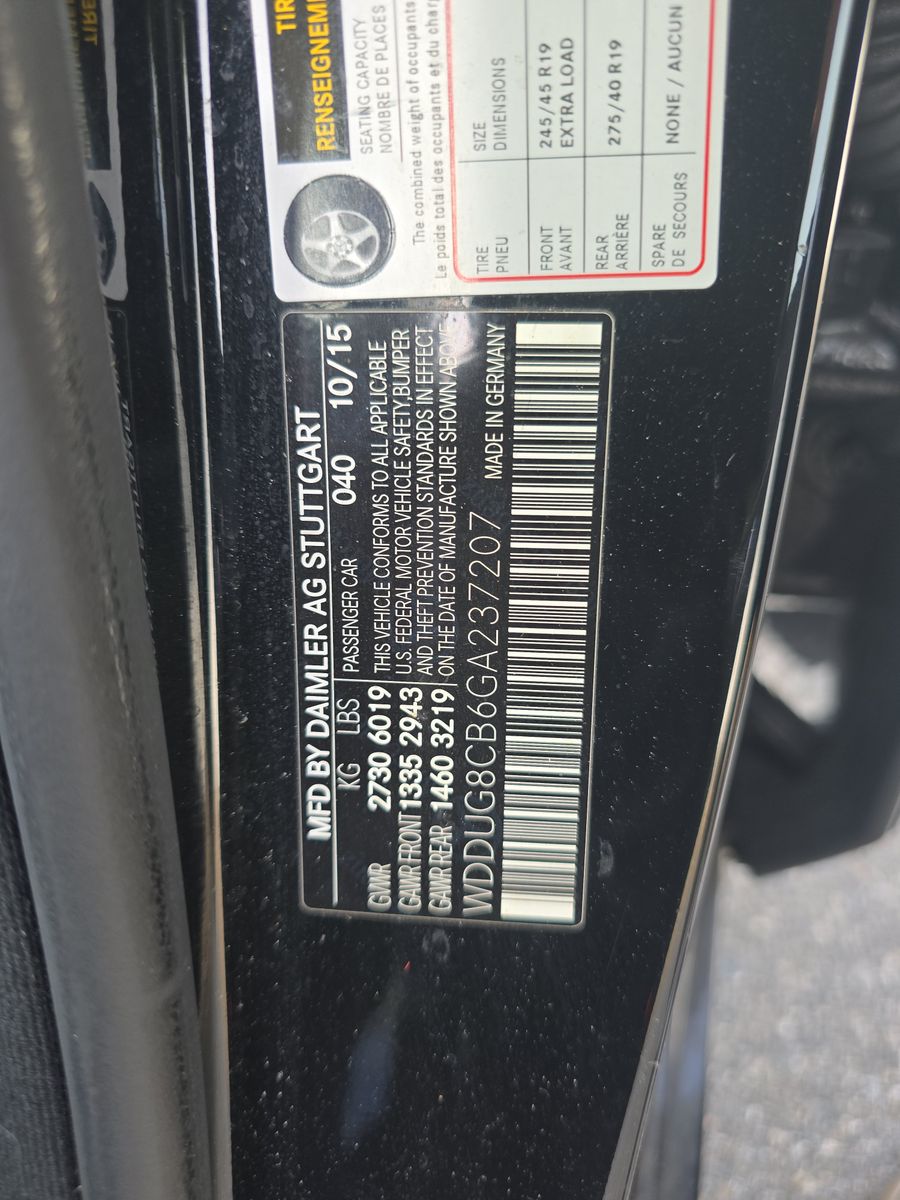 2016 Mercedes-Benz S-Class S 550 RWD