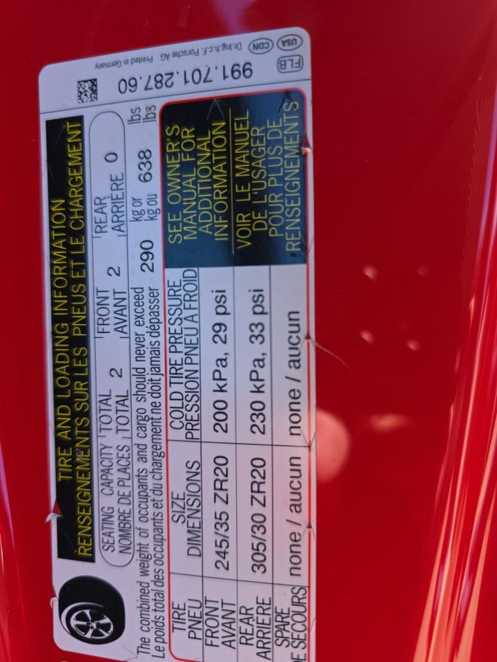 2018 Porsche 911 GT3 RWD