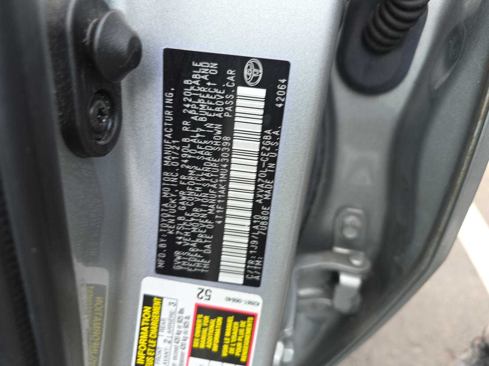 2021 Toyota Camry XLE FWD