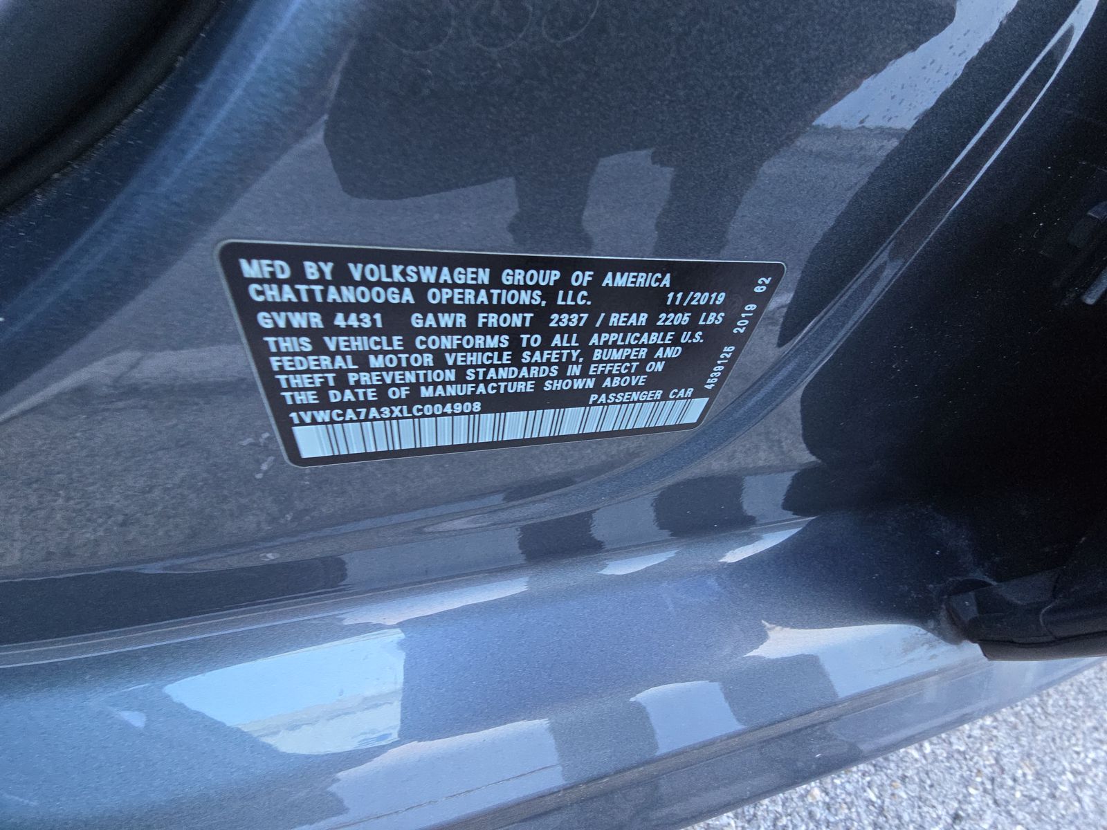 2020 Volkswagen Passat 2.0T SEL FWD