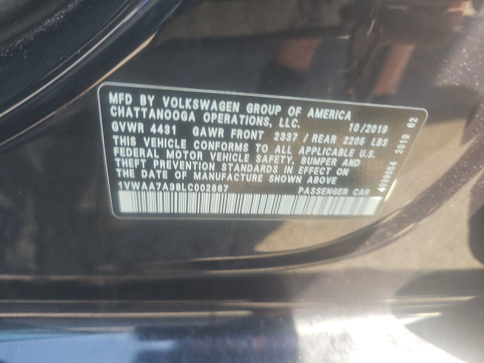 2020 Volkswagen Passat 2.0T S FWD