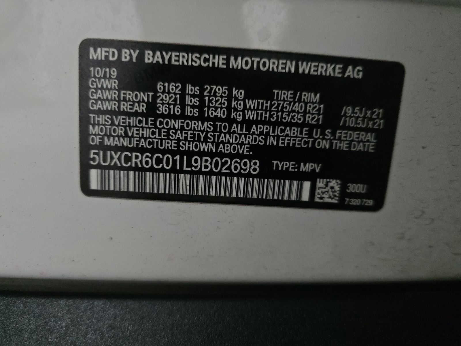 2020 BMW X5 xDrive40i AWD