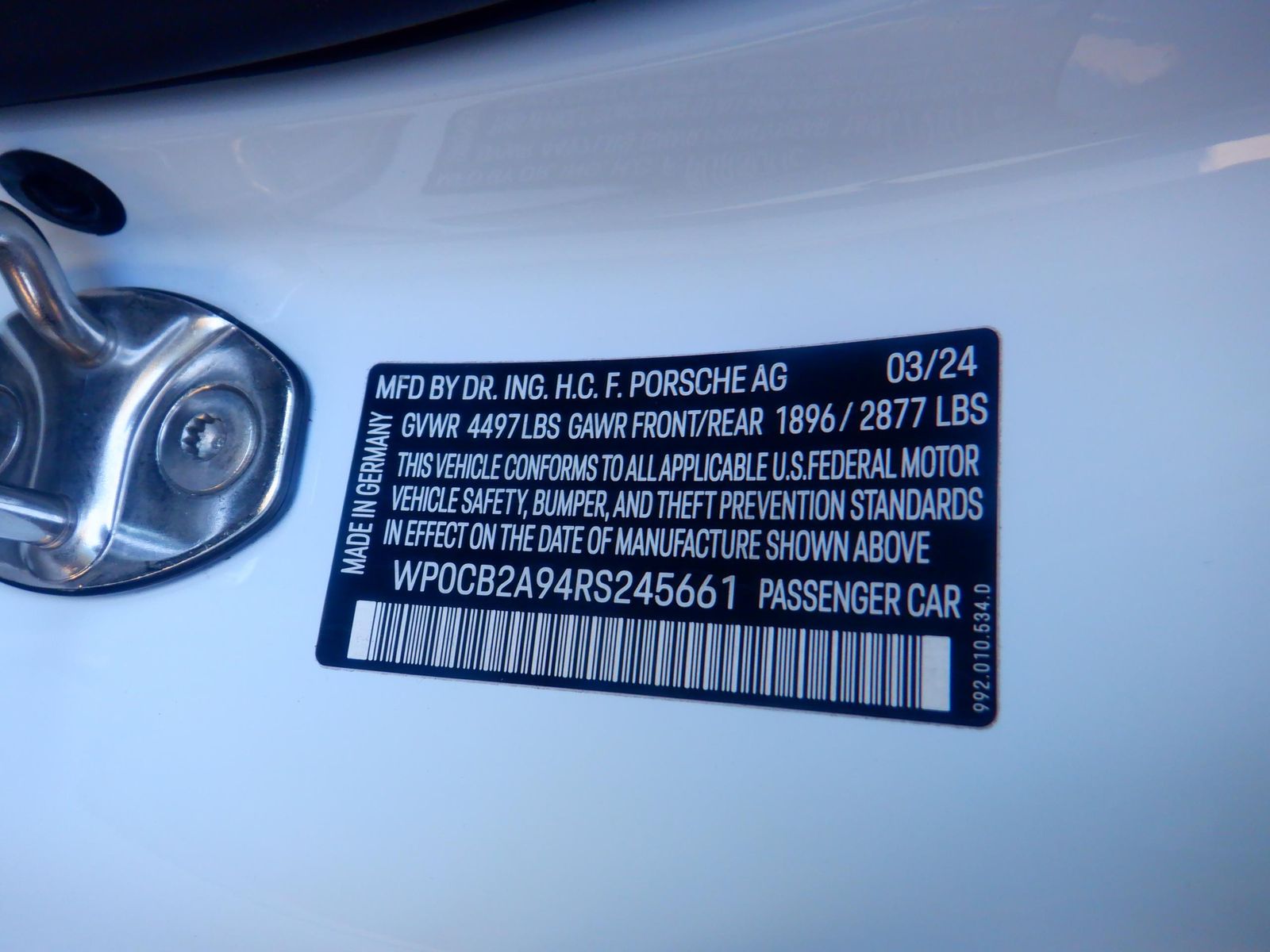 2024 Porsche 911 Carrera S RWD