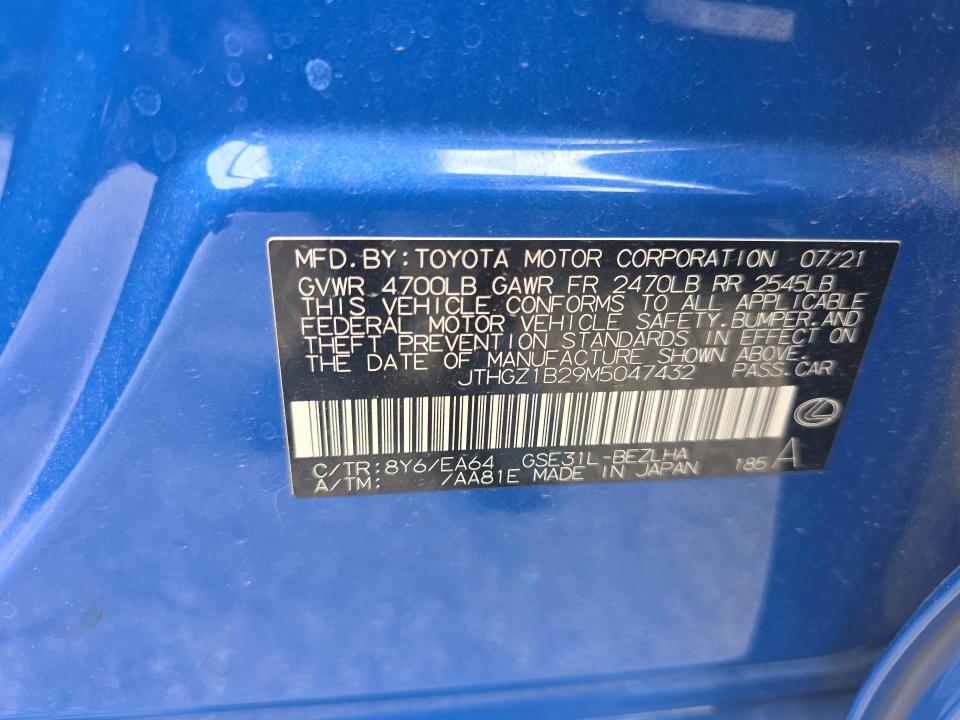 2021 Lexus IS IS 350 F SPORT RWD