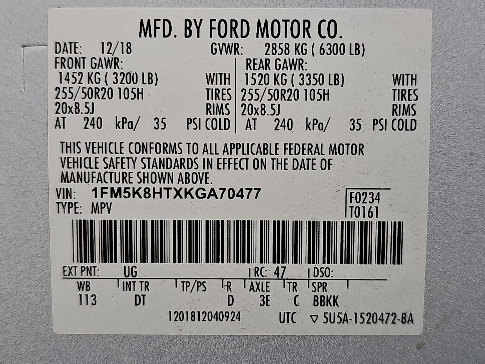 2019 Ford Explorer Platinum AWD