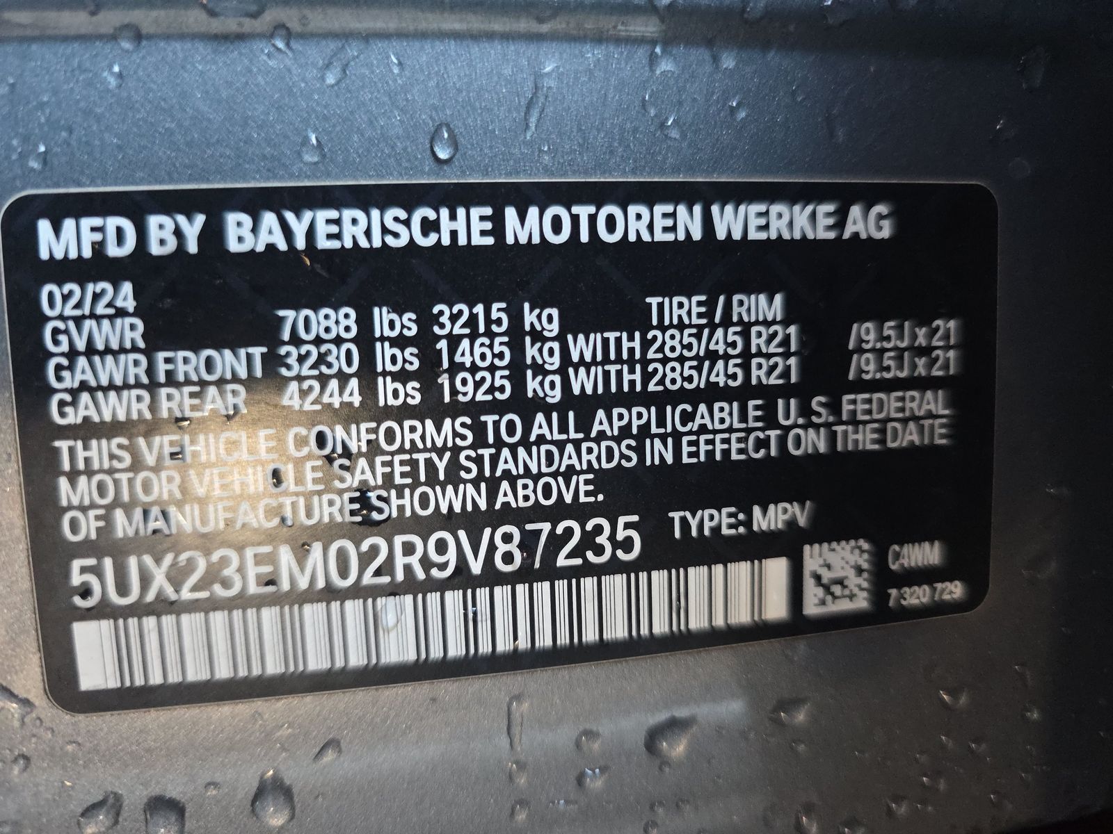2024 BMW X7 xDrive40i AWD