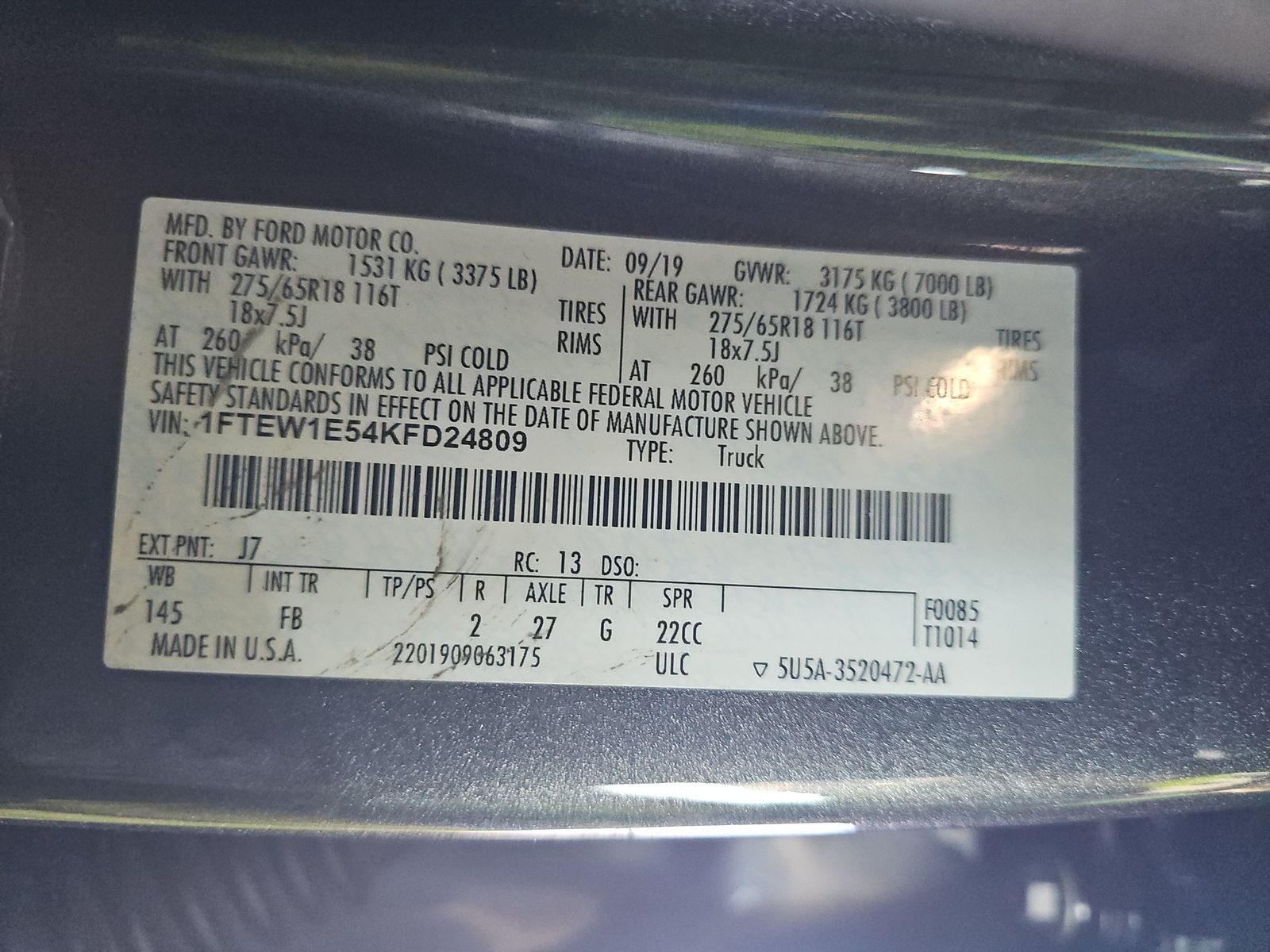 2019 Ford F-150 XLT AWD