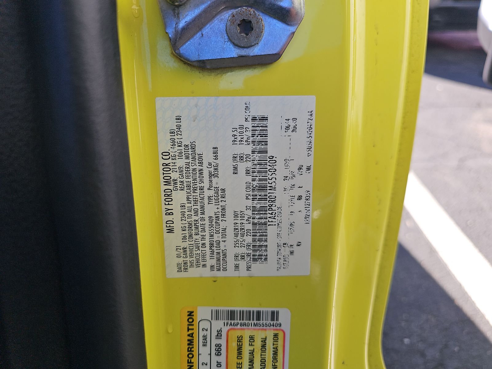 2021 Ford Mustang Mach 1 RWD