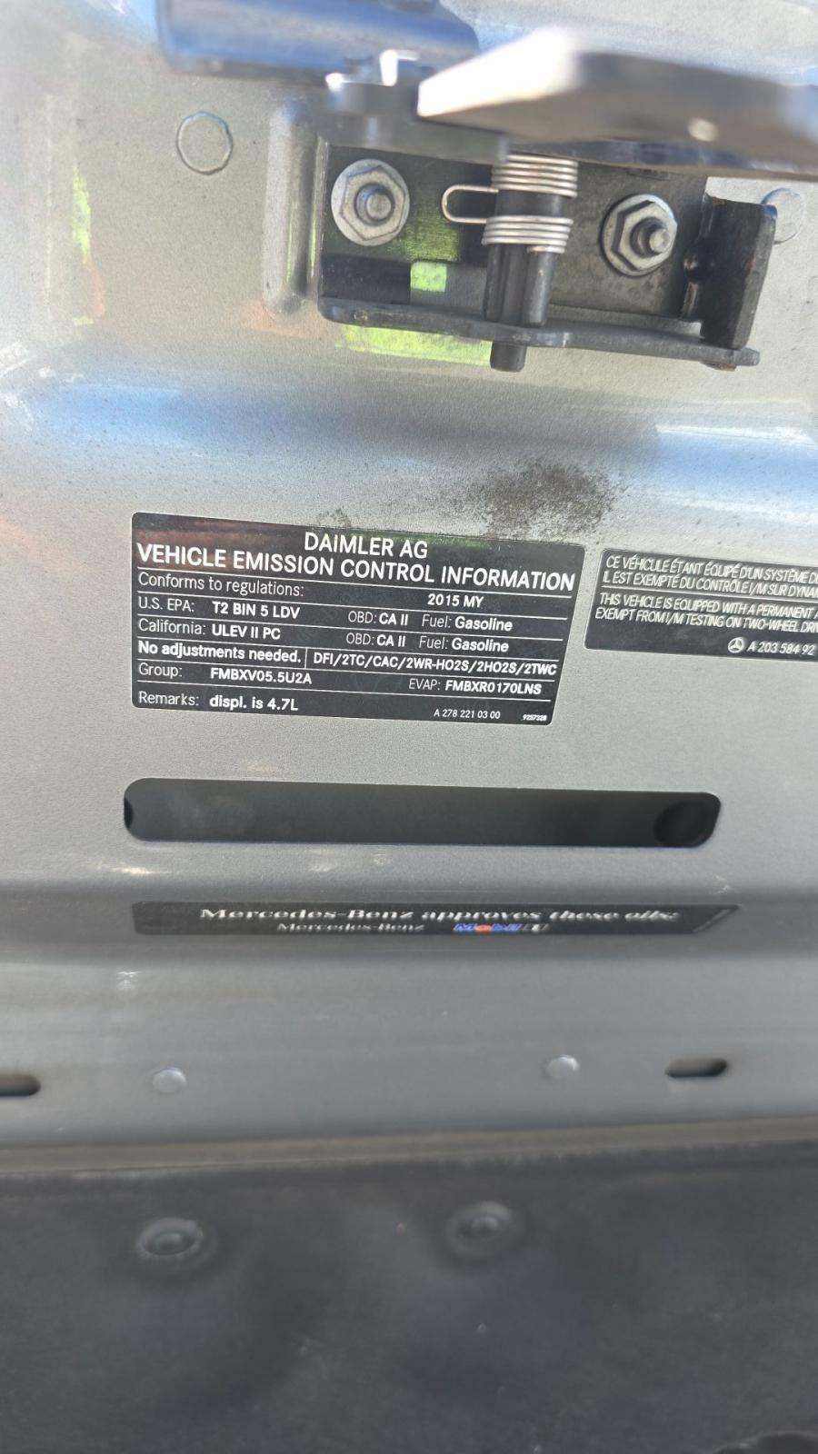 2015 Mercedes-Benz S-Class S 550 AWD