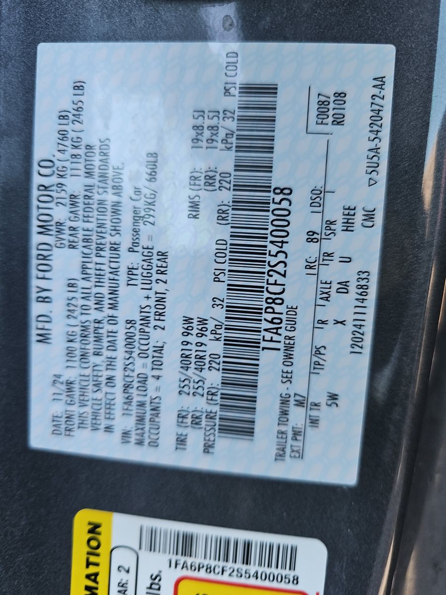 2025 Ford Mustang GT Premium RWD