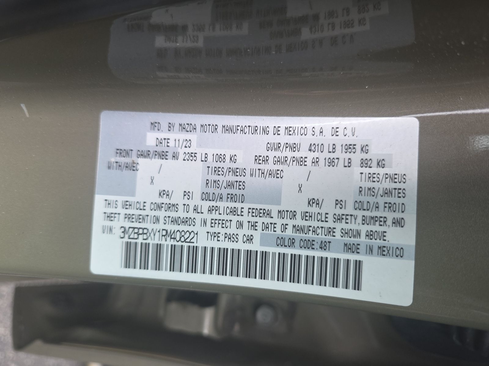 2024 MAZDA MAZDA3 2.5 S AWD