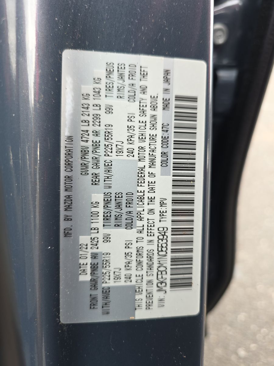 2022 MAZDA CX-5 2.5 S Carbon Edition AWD